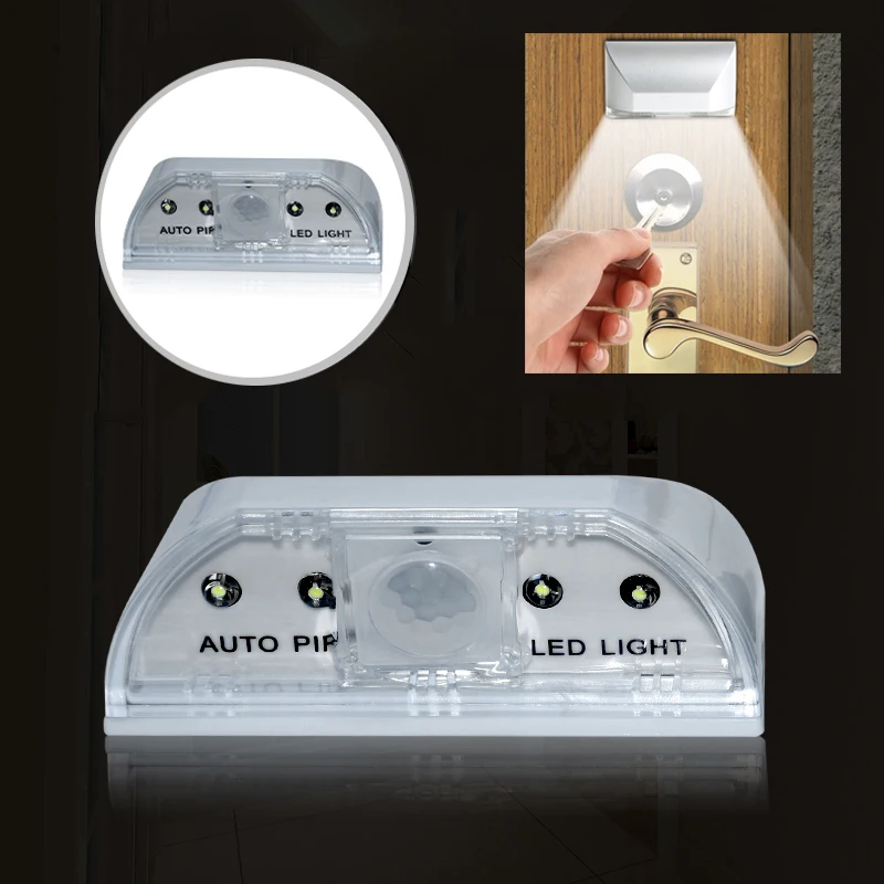 LED Intelligent Keyhole Light Lamp Door Lock Sensor Lamp Battery Operated Auto Motion Detector For Kitchen Hallway Stairway