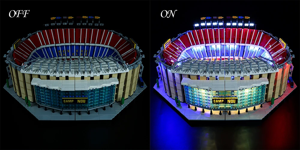 Led Light Kit Building Blocks FC Barcelona Camp Nou (RC Sound Version) For LEGO Creation 10284 (Only Light Kit Included)