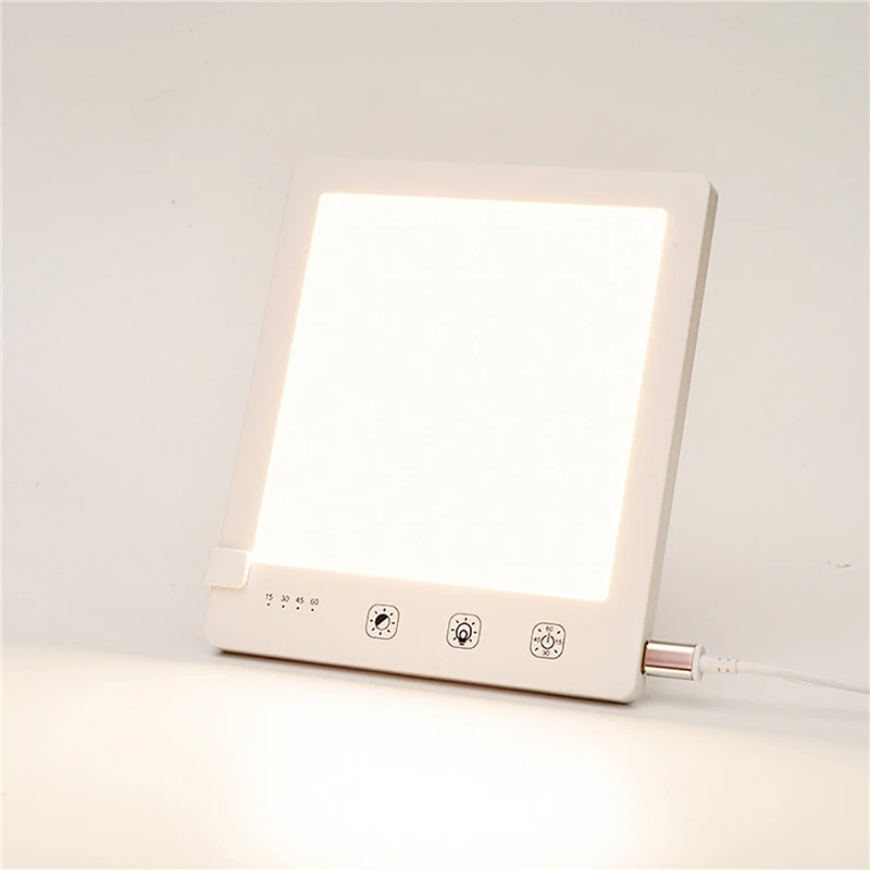 10000 Lux LED Daylight Lamp Intelligent Emotional Physiotherapy Lamp 3 Light Colours Brightness Adjustable LED Night Light