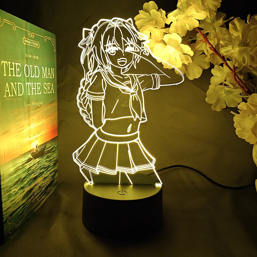 Fate Apocrypha Astolfo 3D Anime Night Lights Colorful Birthday Gifts For Bedroom Decor Cute Gaming Room Things RGB Color Change