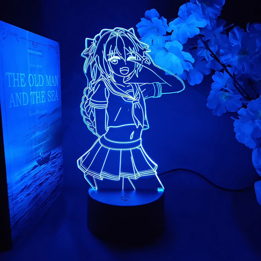 Fate Apocrypha Astolfo 3D Anime Night Lights Colorful Birthday Gifts For Bedroom Decor Cute Gaming Room Things RGB Color Change