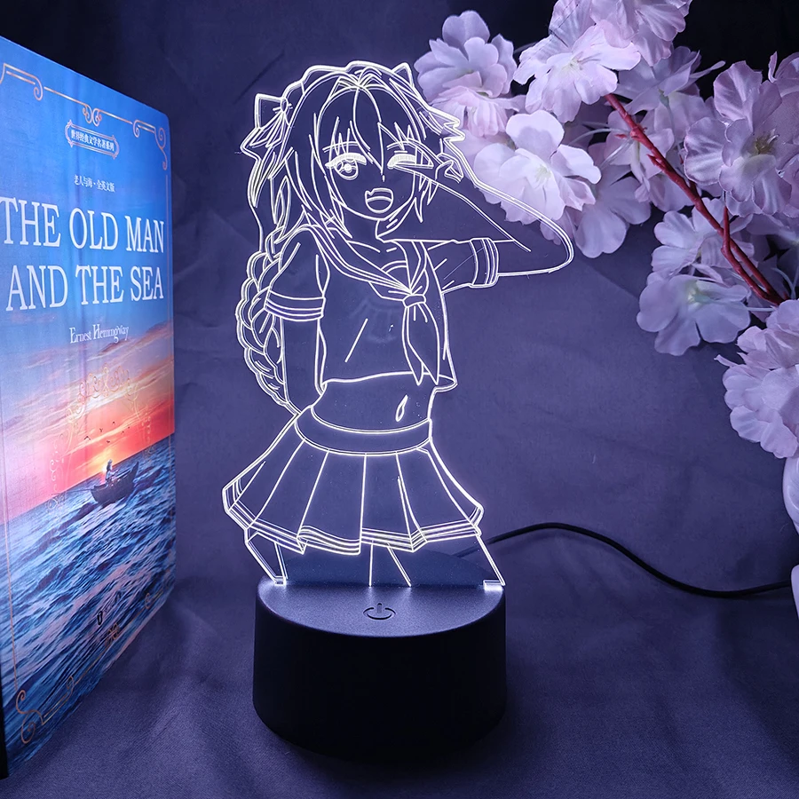Fate Apocrypha Astolfo 3D Anime Night Lights Colorful Birthday Gifts For Bedroom Decor Cute Gaming Room Things RGB Color Change