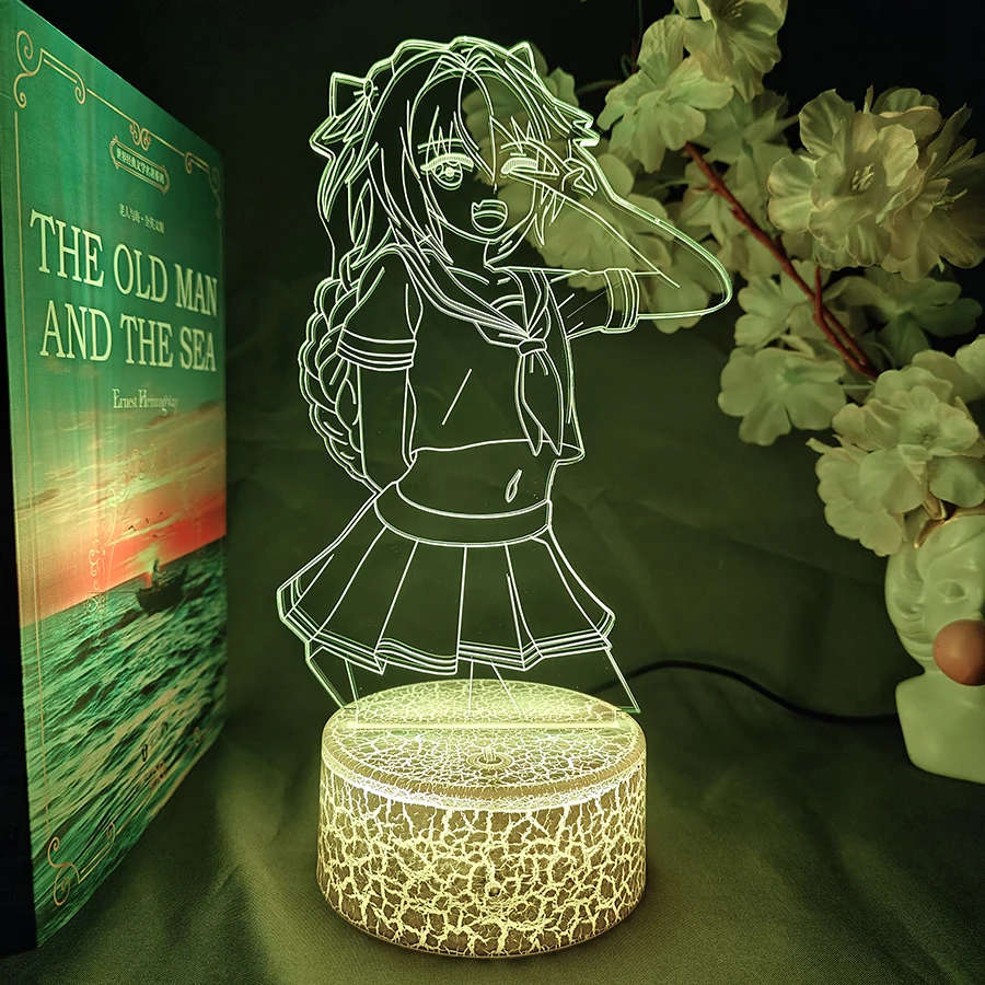 Fate Apocrypha Astolfo 3D Anime Night Lights Colorful Birthday Gifts For Bedroom Decor Cute Gaming Room Things RGB Color Change