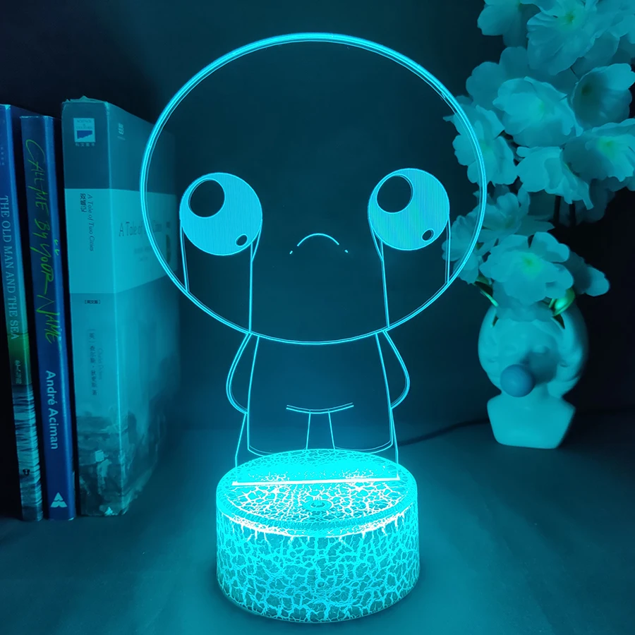 Hot Game The Binding of Isaac Rebirth 3D LED Night Light Indoor Bedroom Decoration Birthday Gift for Friend Isaac Neon Lava Lamp