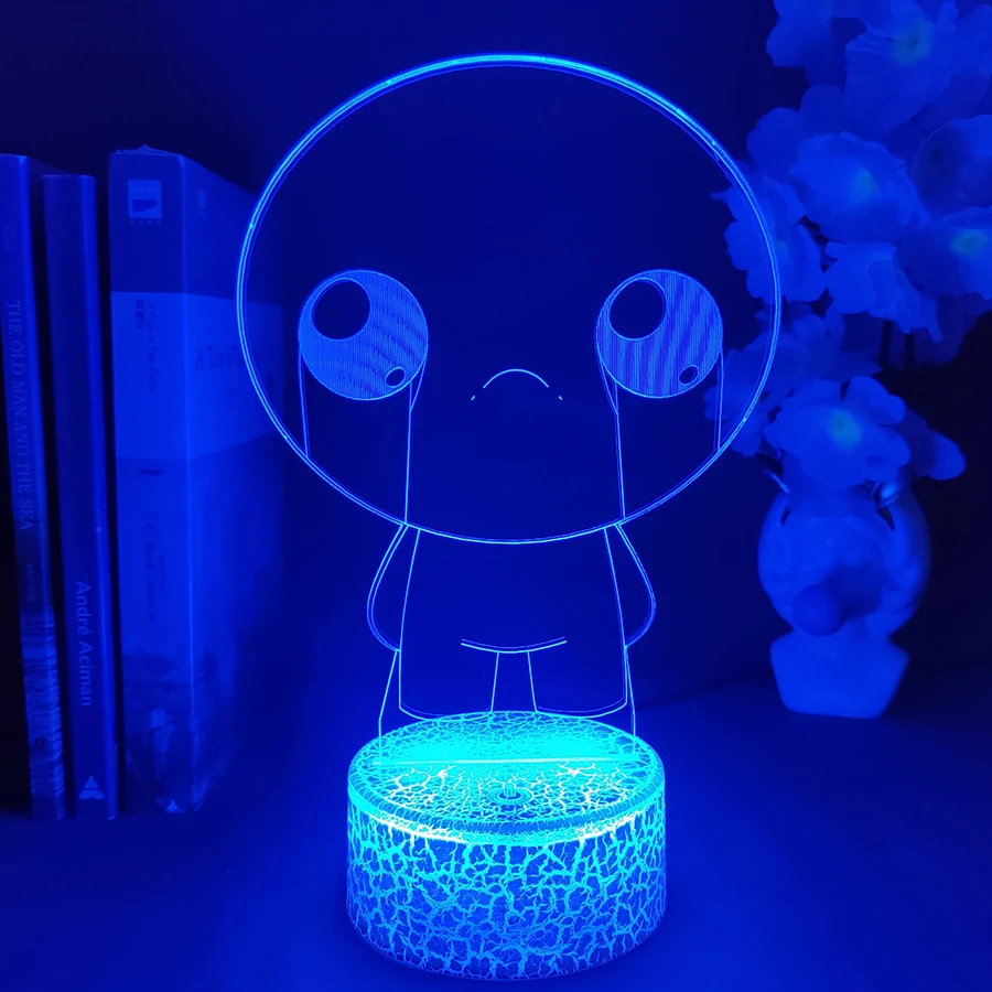 Hot Game The Binding of Isaac Rebirth 3D LED Night Light Indoor Bedroom Decoration Birthday Gift for Friend Isaac Neon Lava Lamp