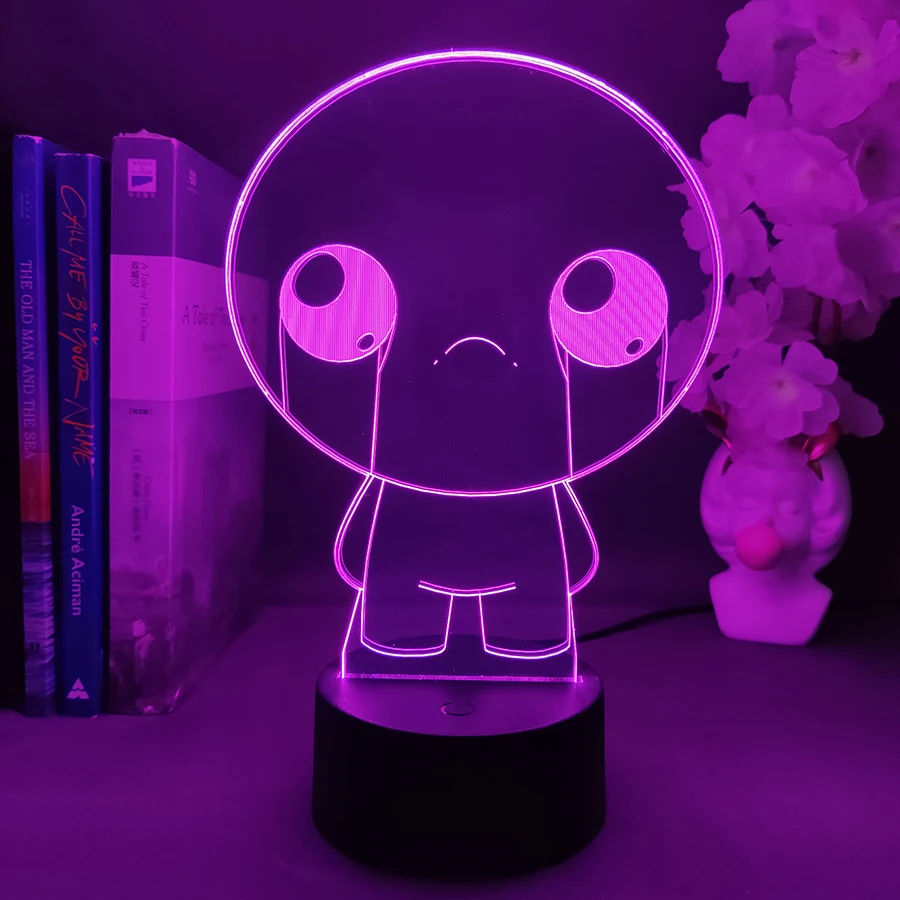 Hot Game The Binding of Isaac Rebirth 3D LED Night Light Indoor Bedroom Decoration Birthday Gift for Friend Isaac Neon Lava Lamp