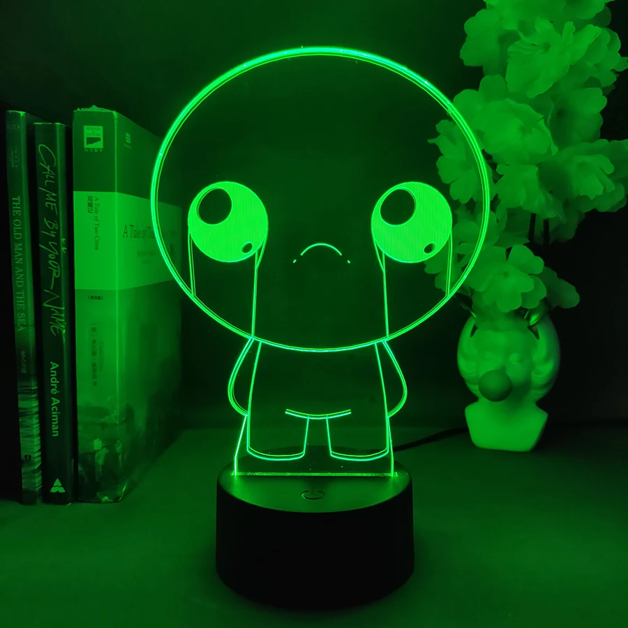 Hot Game The Binding of Isaac Rebirth 3D LED Night Light Indoor Bedroom Decoration Birthday Gift for Friend Isaac Neon Lava Lamp