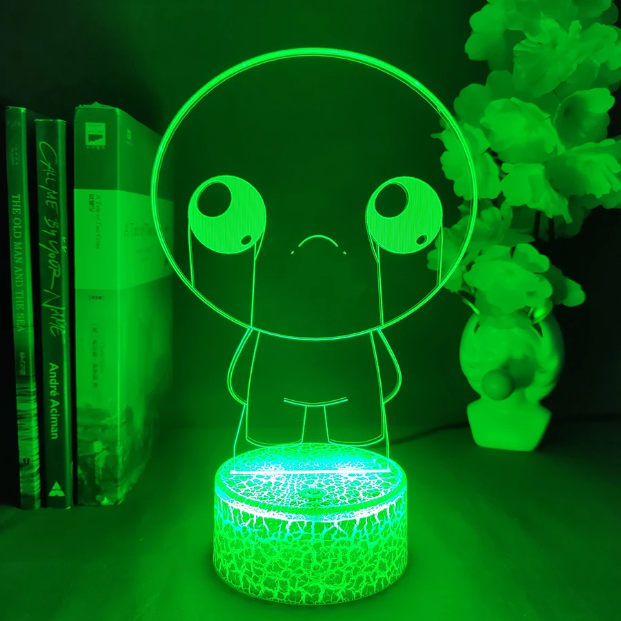 Hot Game The Binding of Isaac Rebirth 3D LED Night Light Indoor Bedroom Decoration Birthday Gift for Friend Isaac Neon Lava Lamp
