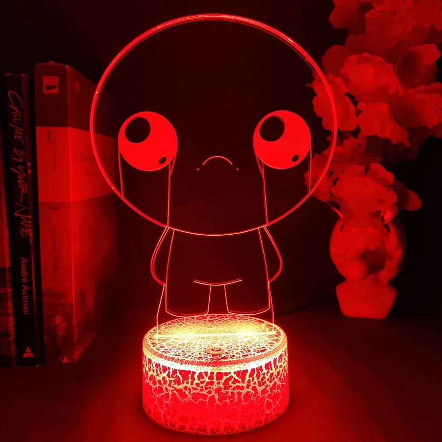 Hot Game The Binding of Isaac Rebirth 3D LED Night Light Indoor Bedroom Decoration Birthday Gift for Friend Isaac Neon Lava Lamp