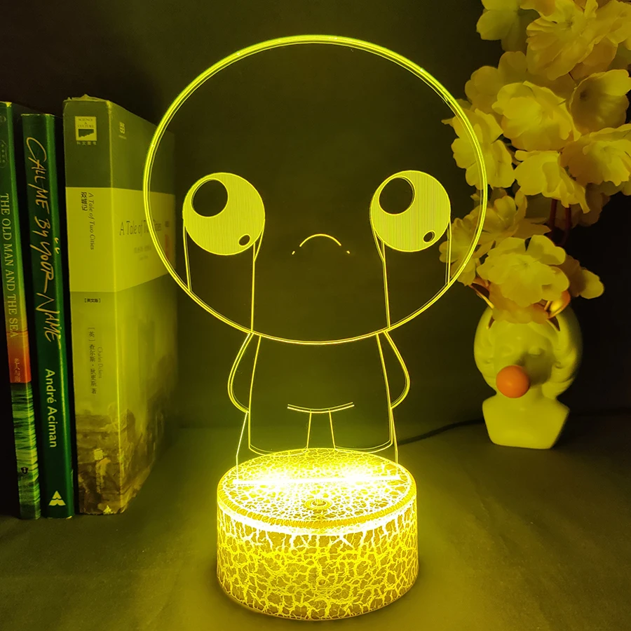 Hot Game The Binding of Isaac Rebirth 3D LED Night Light Indoor Bedroom Decoration Birthday Gift for Friend Isaac Neon Lava Lamp