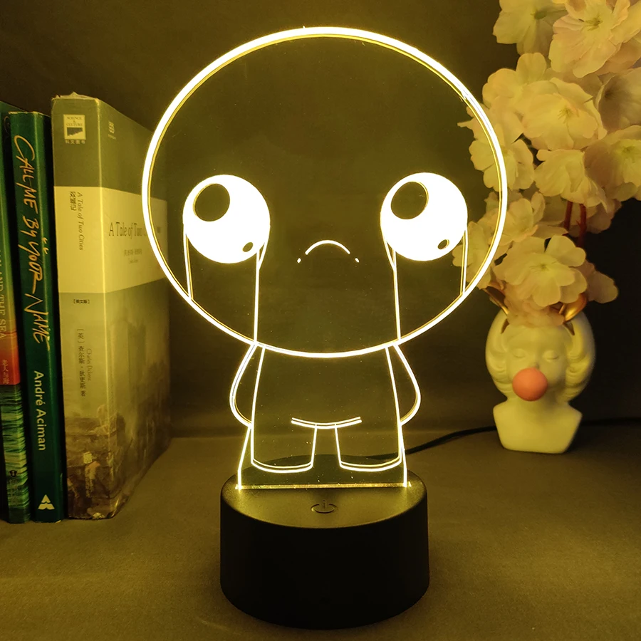 Hot Game The Binding of Isaac Rebirth 3D LED Night Light Indoor Bedroom Decoration Birthday Gift for Friend Isaac Neon Lava Lamp