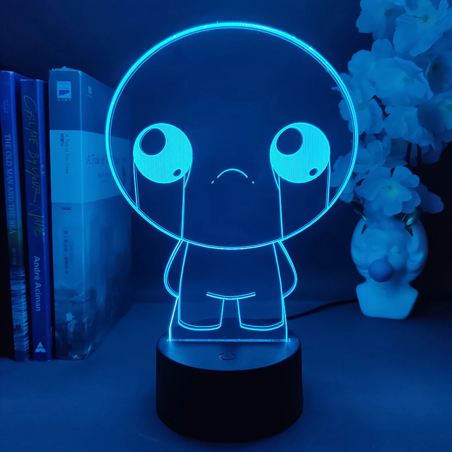 Hot Game The Binding of Isaac Rebirth 3D LED Night Light Indoor Bedroom Decoration Birthday Gift for Friend Isaac Neon Lava Lamp