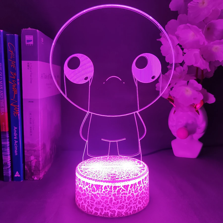 Hot Game The Binding of Isaac Rebirth 3D LED Night Light Indoor Bedroom Decoration Birthday Gift for Friend Isaac Neon Lava Lamp