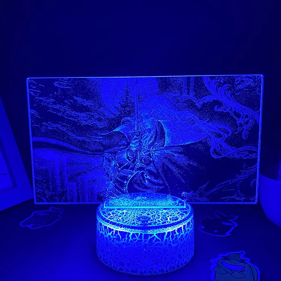 Game Castlevania Figure Alucard Colorful Two Tone Acrylic Nightlights Bedroom Decor Birthday Gift For Kids 3D LED Neon Lava Lamp