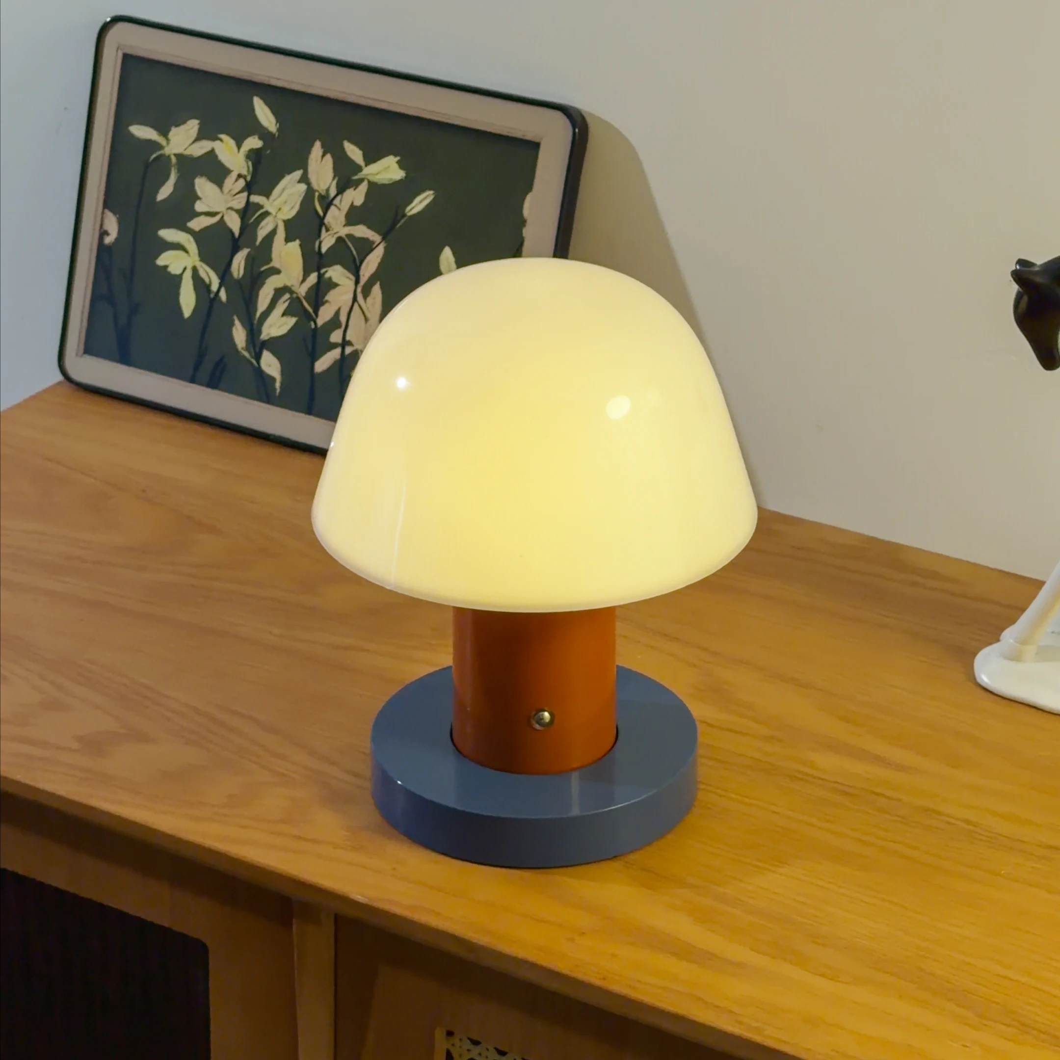 Bedroom Living Room Dining Room Outdoor Rechargeable Mushroom Table Lamp LED Touch Switch Small Mushroom Night Light