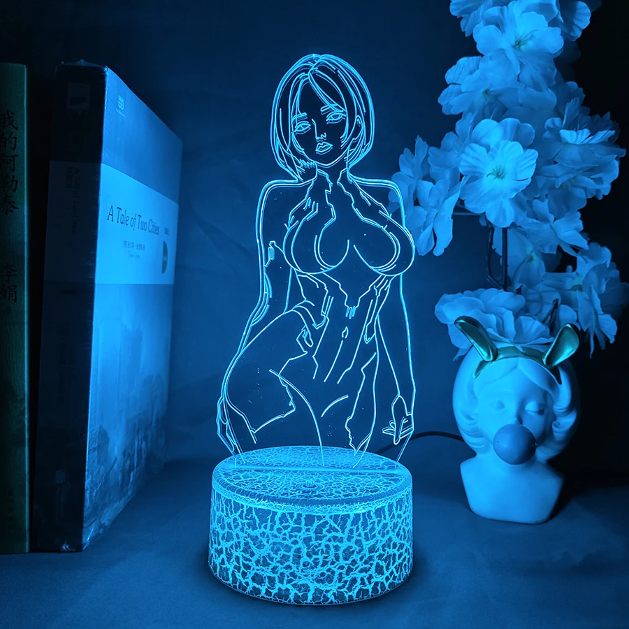 Cortana Halo 4 Game Aesthetic Lamp Desktop Decorative Nightlight for Gamers Room Cool Gift LED Color Changing Setup