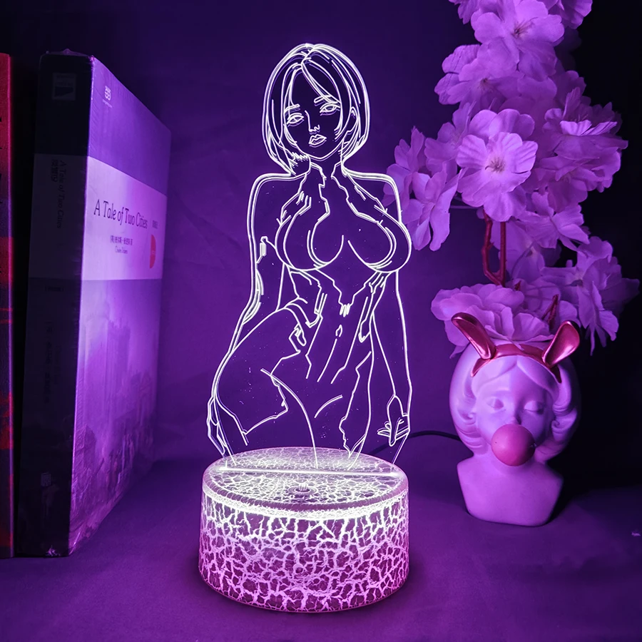 Cortana Halo 4 Game Aesthetic Lamp Desktop Decorative Nightlight for Gamers Room Cool Gift LED Color Changing Setup