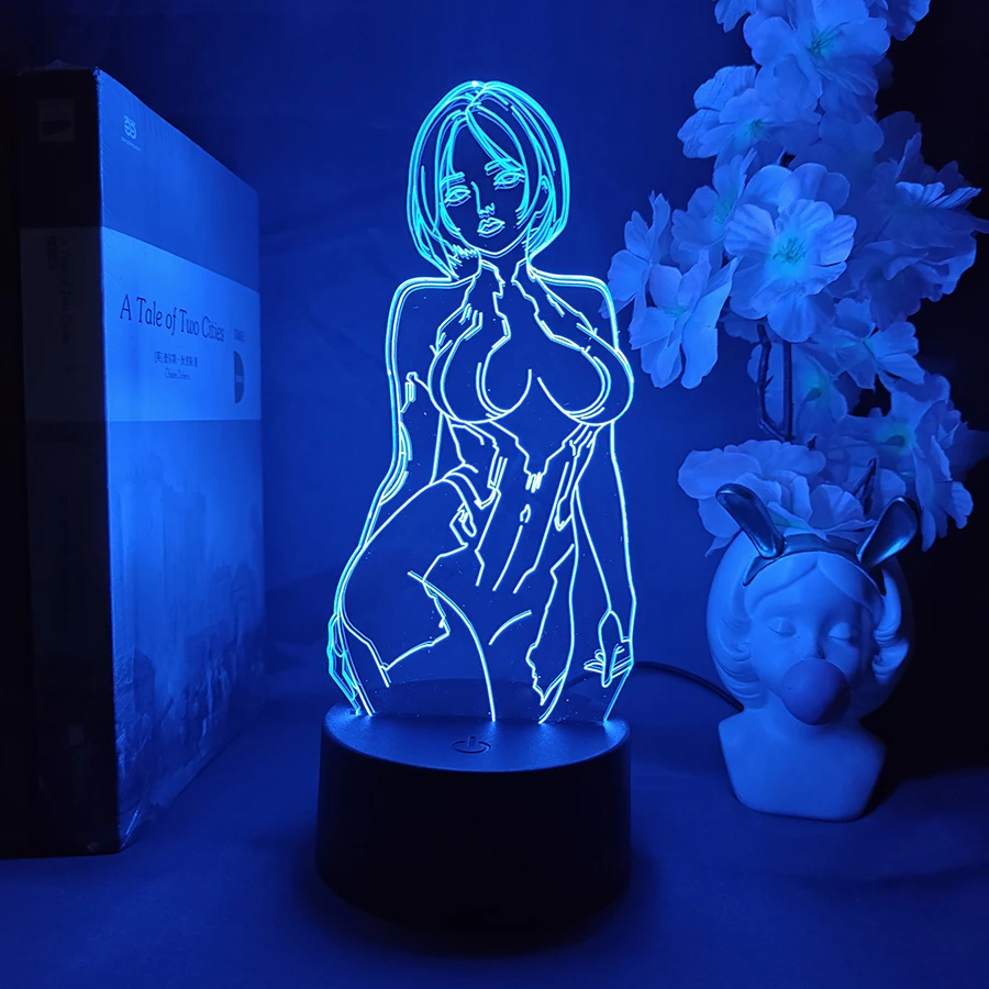 Cortana Halo 4 Game Aesthetic Lamp Desktop Decorative Nightlight for Gamers Room Cool Gift LED Color Changing Setup