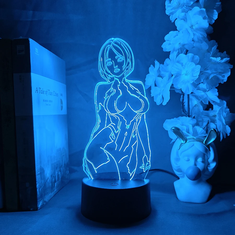 Cortana Halo 4 Game Aesthetic Lamp Desktop Decorative Nightlight for Gamers Room Cool Gift LED Color Changing Setup