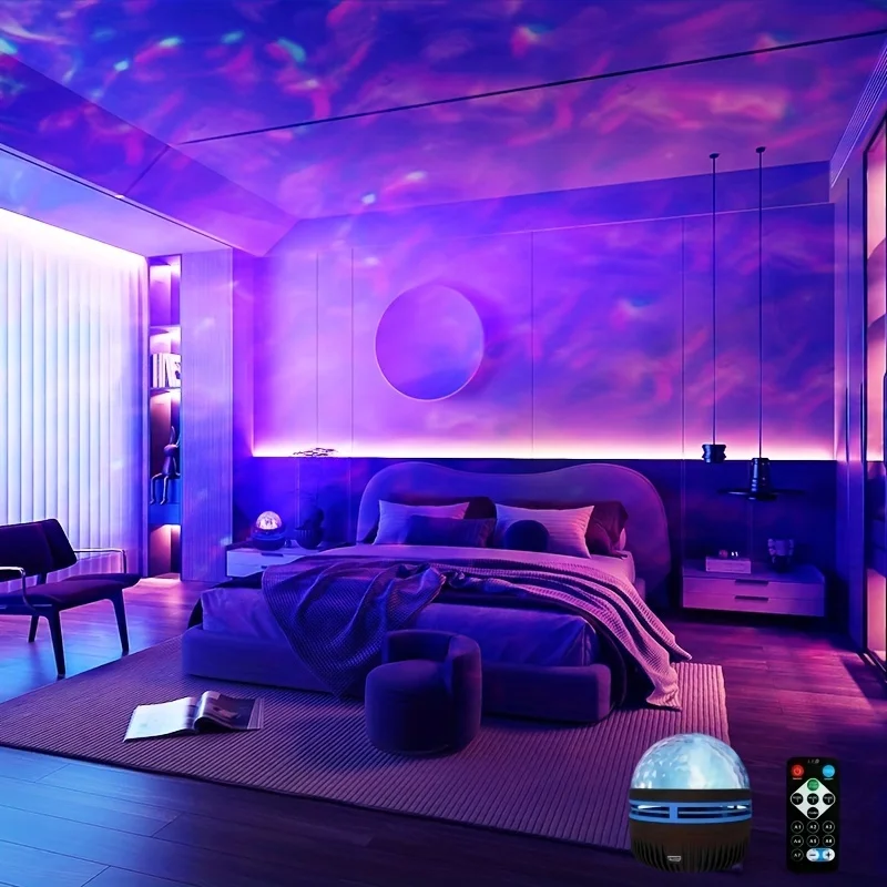 Magical USB LED Starry Sky Light Projector Night Lights Room Decoration Christmas Remote Control 7-Color Pattern LED Star Lamp