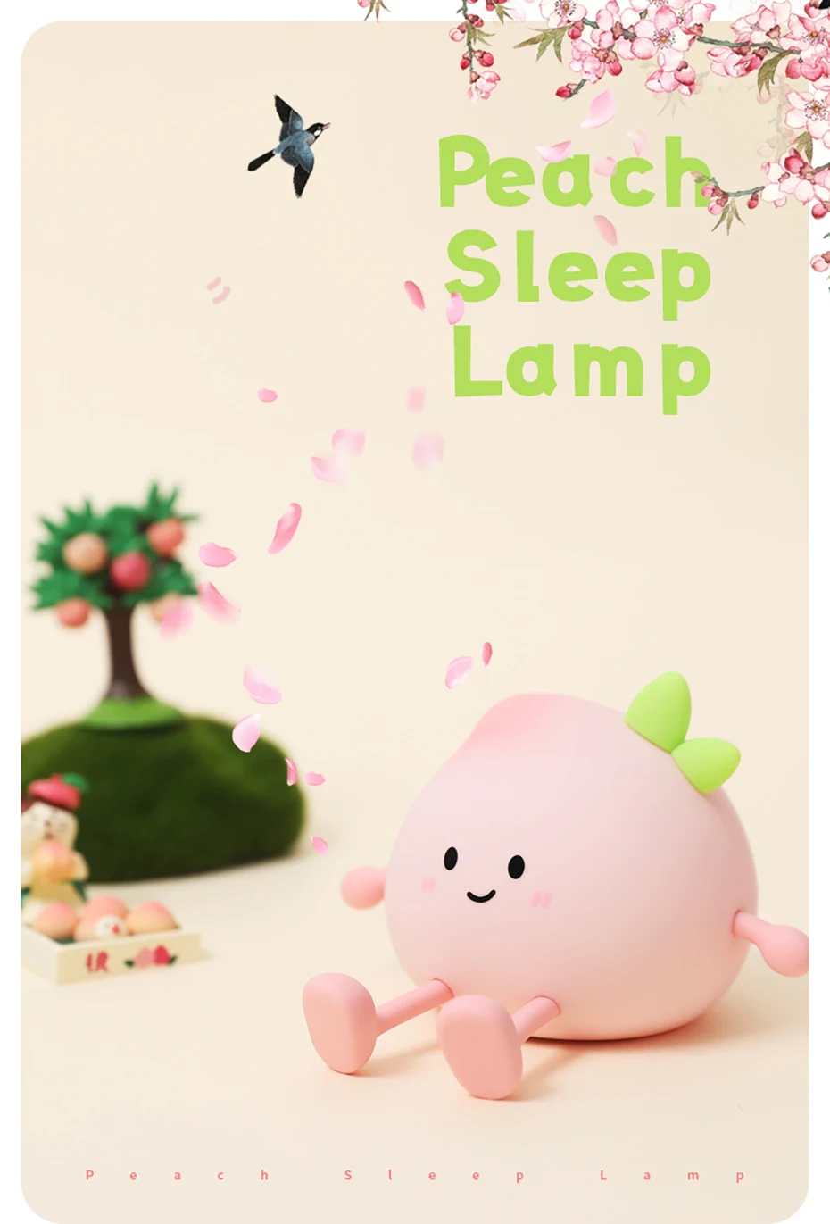 LED Silicone NightLights Cartoon Broccoli Sleep Lamp Patting Lights USB Charging Atmosphere Lamps Bedside Decor for Kids Gifts