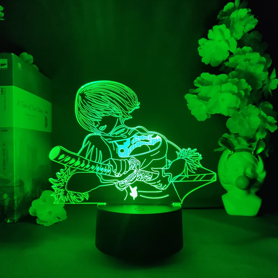 Nierr Figure Lighting RGB Lamp Cool Gaming Room Decorative Night Light Bedroom Bedside Table Lamps LED 5v USB Powered 2B YoRHa