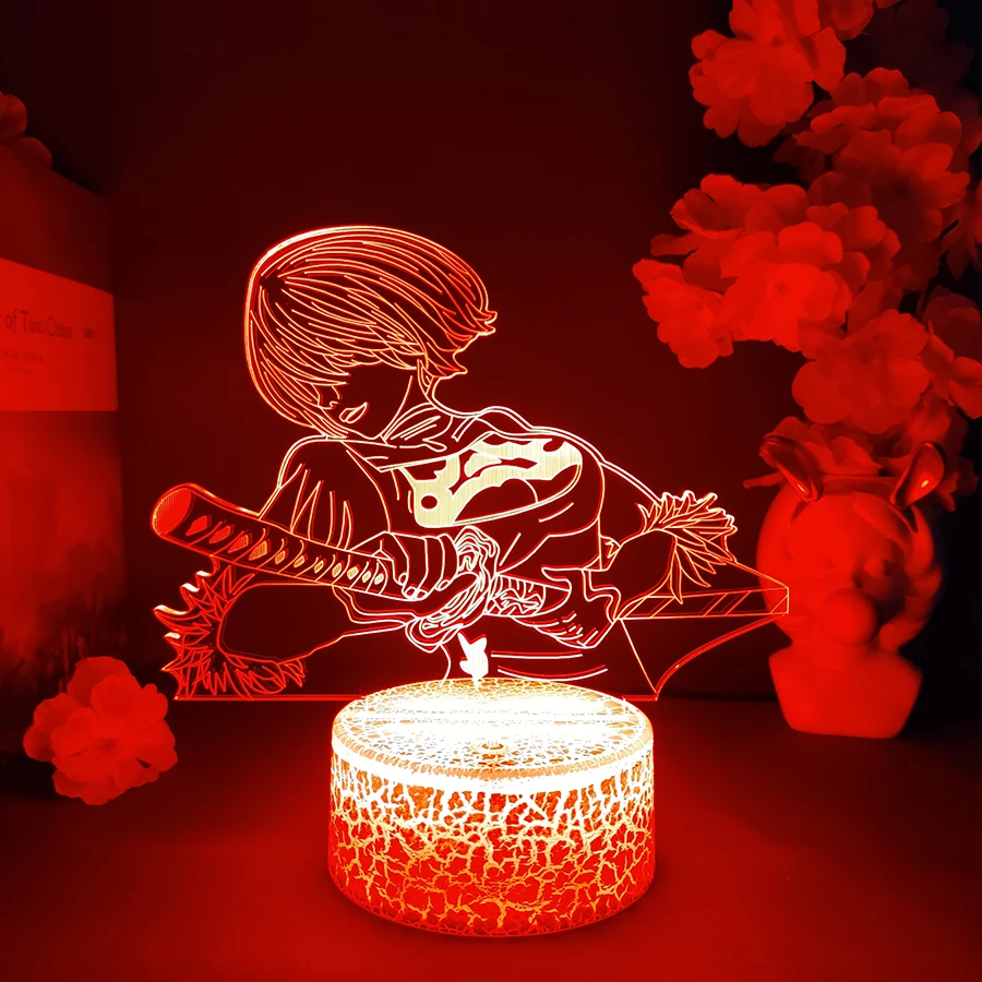Nierr Figure Lighting RGB Lamp Cool Gaming Room Decorative Night Light Bedroom Bedside Table Lamps LED 5v USB Powered 2B YoRHa