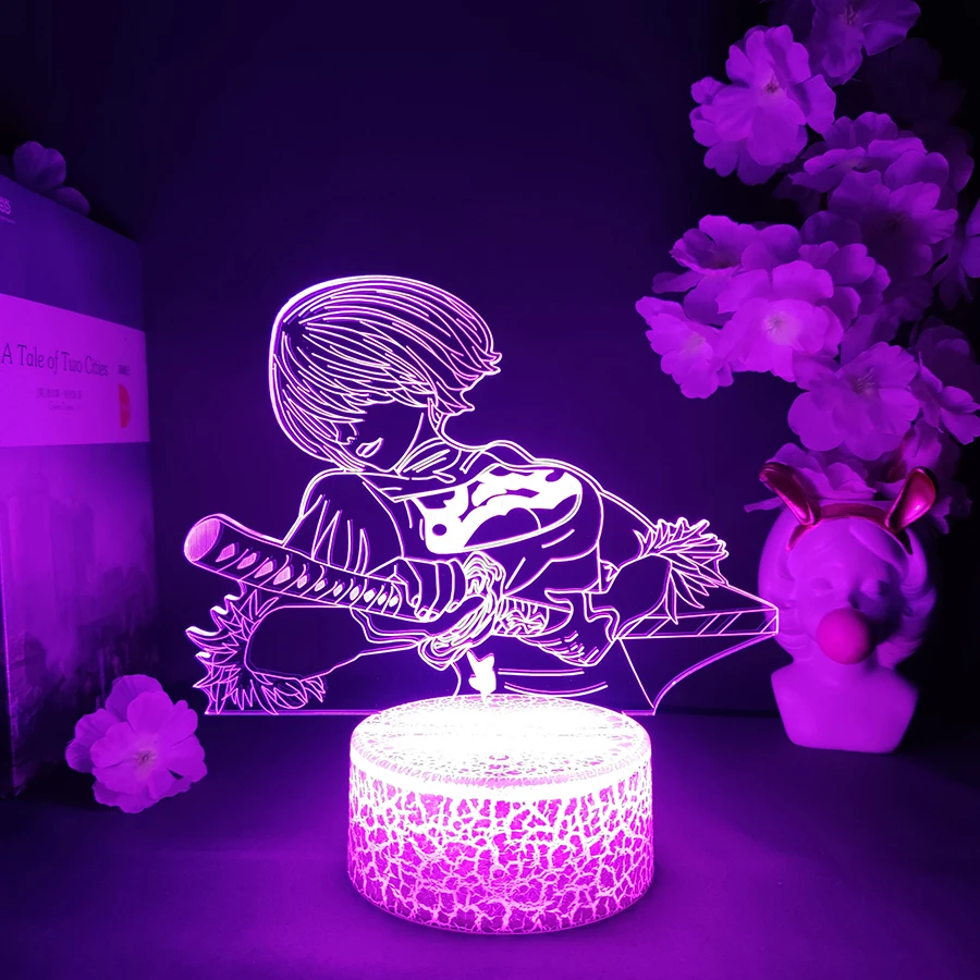 Nierr Figure Lighting RGB Lamp Cool Gaming Room Decorative Night Light Bedroom Bedside Table Lamps LED 5v USB Powered 2B YoRHa