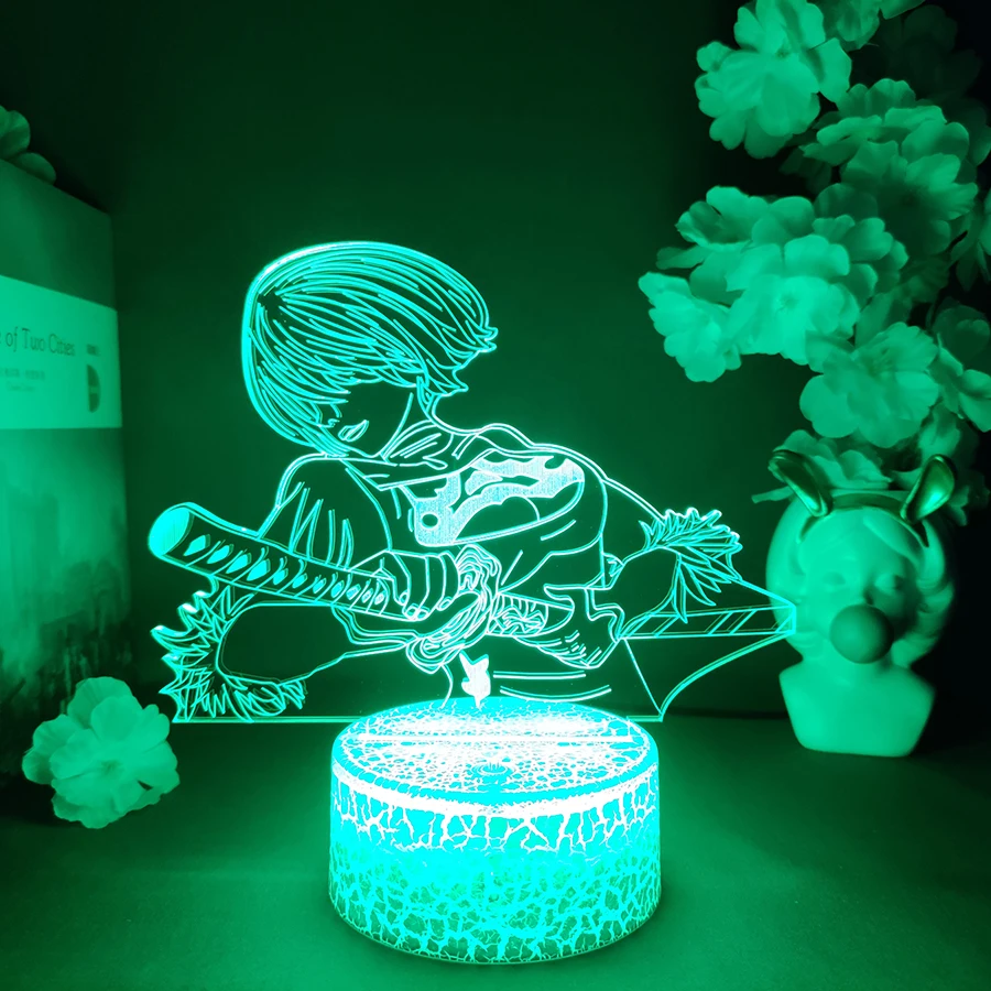 Nierr Figure Lighting RGB Lamp Cool Gaming Room Decorative Night Light Bedroom Bedside Table Lamps LED 5v USB Powered 2B YoRHa