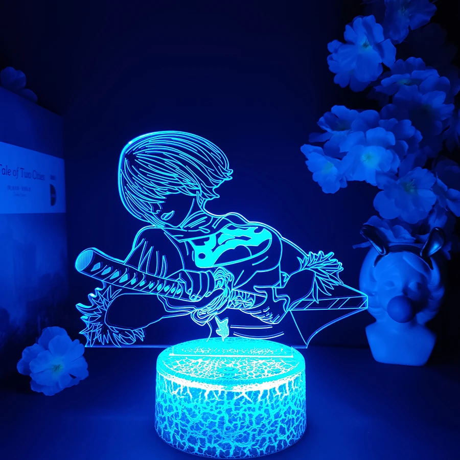 Nierr Figure Lighting RGB Lamp Cool Gaming Room Decorative Night Light Bedroom Bedside Table Lamps LED 5v USB Powered 2B YoRHa