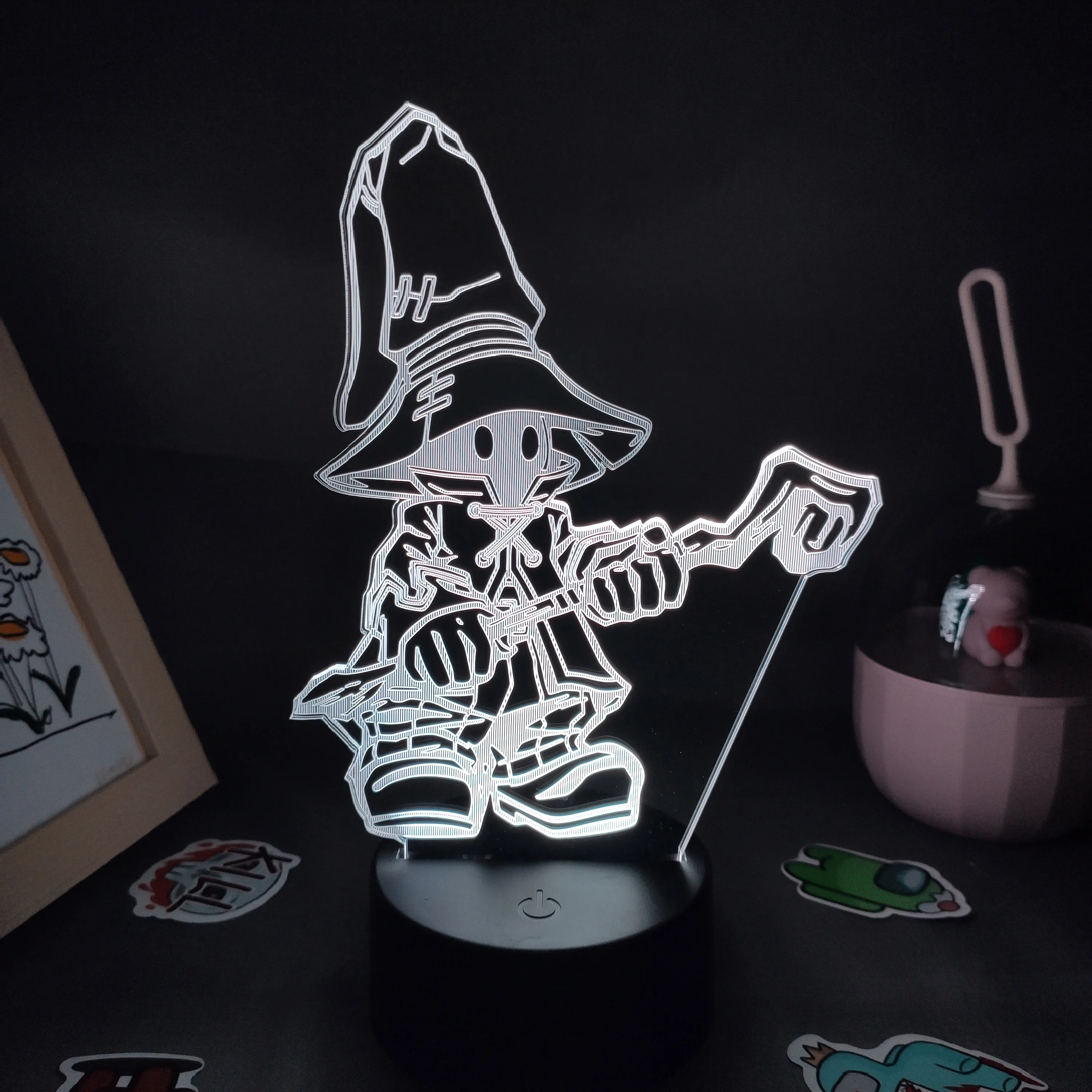 Final Fantasy Game Figure Vivi Ornitier Lava Lamp 3D Led RGB Battery Changing Night Lights Gaming Room Table Colorful Decoration