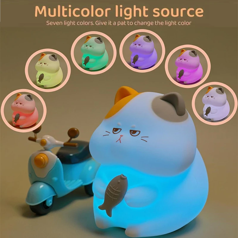 Axolotl Night Light, Dimmable Silicone Animal Nursery Nightlight,Kawaii Rechargeable Bedside Touch Lamp,Baby Room Decor