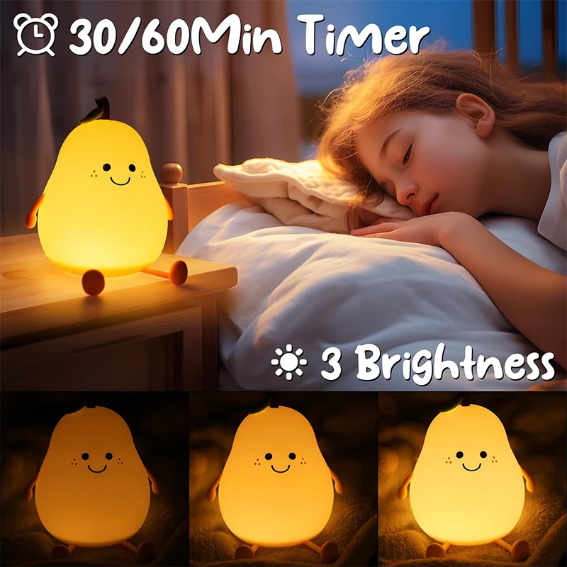 Axolotl Night Light, Dimmable Silicone Animal Nursery Nightlight,Kawaii Rechargeable Bedside Touch Lamp,Baby Room Decor