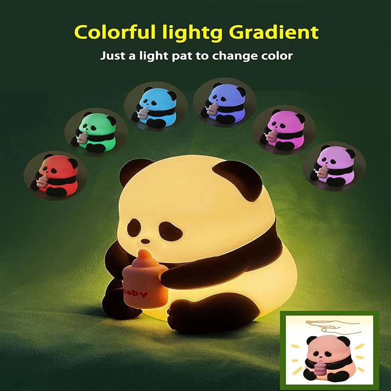 Axolotl Night Light, Dimmable Silicone Animal Nursery Nightlight,Kawaii Rechargeable Bedside Touch Lamp,Baby Room Decor