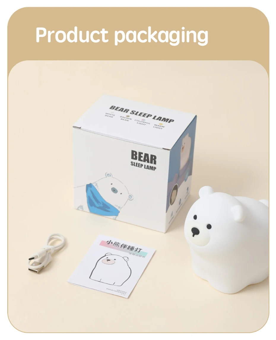 Cartoon Silicone Peach Sleep Lamp,USB ReChargable, LED Night Light for Children Holiday Gift, Cute Bedside Decor
