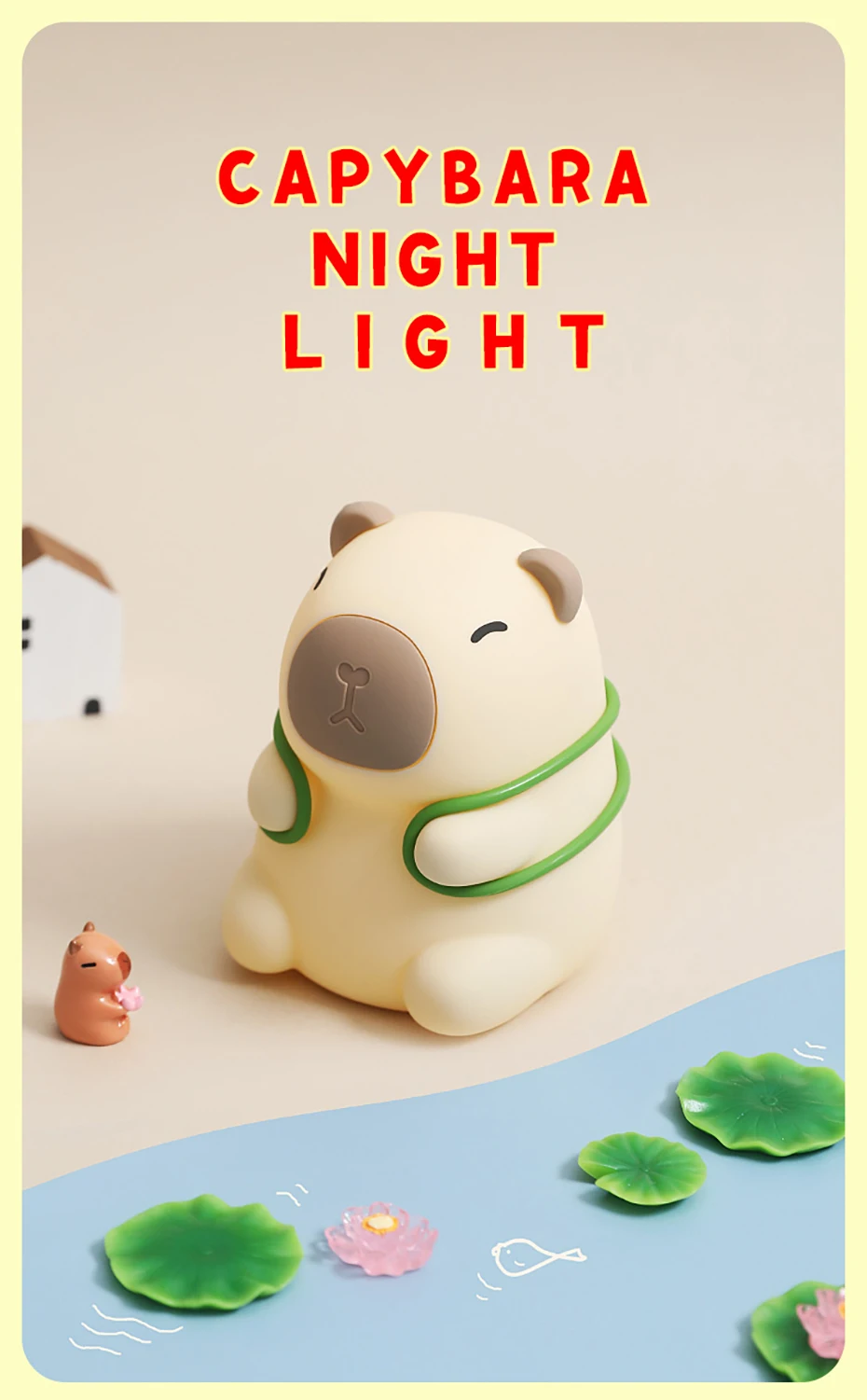 Cartoon Silicone Peach Sleep Lamp,USB ReChargable, LED Night Light for Children Holiday Gift, Cute Bedside Decor