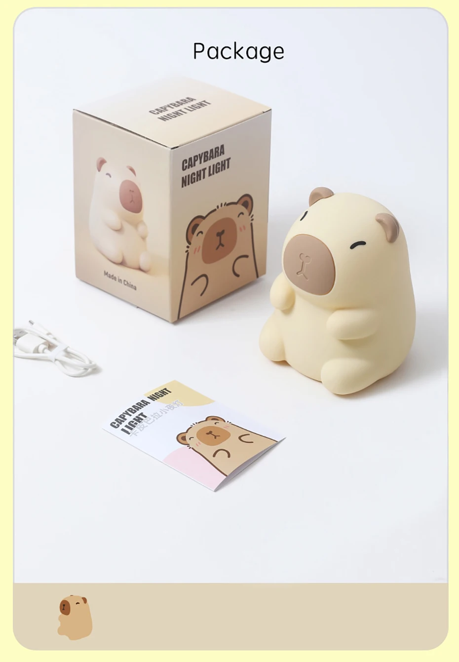 Cartoon Silicone Peach Sleep Lamp,USB ReChargable, LED Night Light for Children Holiday Gift, Cute Bedside Decor