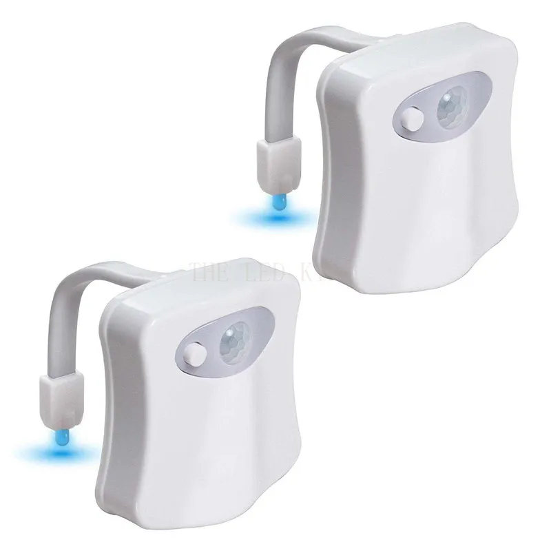 16/8 Color Backlight For Toilet Bowl WC Toilet Seat Lights With Motion Sensor Smart Bathroom Toilet Night Light LED Toilet Light