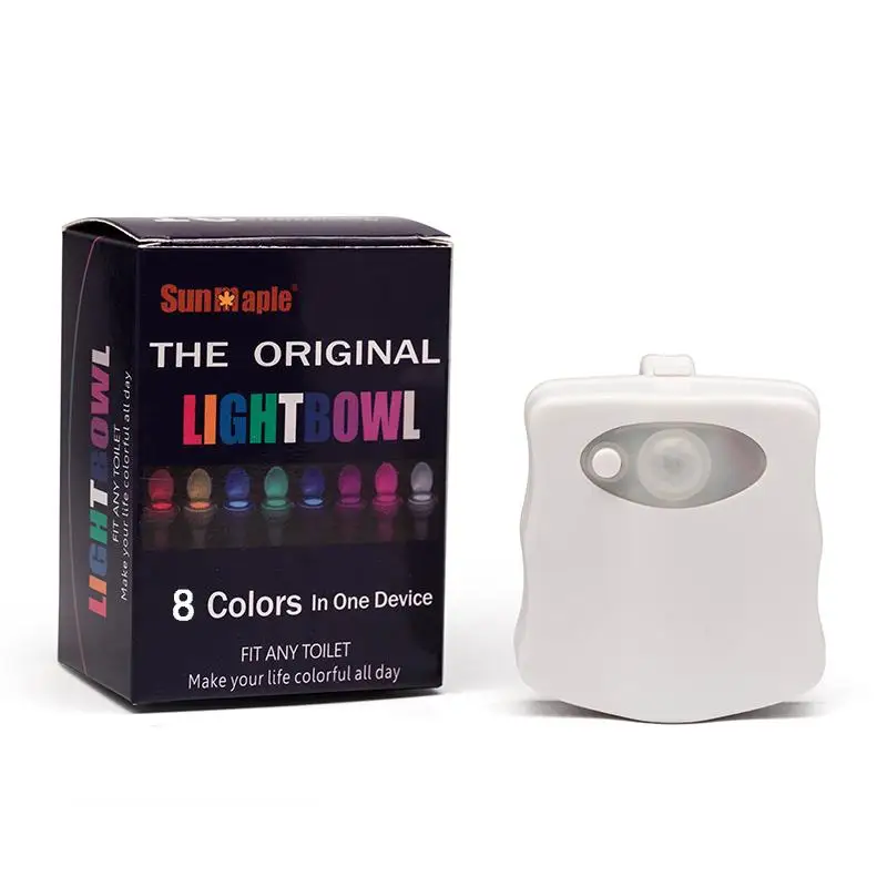 16/8 Color Backlight For Toilet Bowl WC Toilet Seat Lights With Motion Sensor Smart Bathroom Toilet Night Light LED Toilet Light