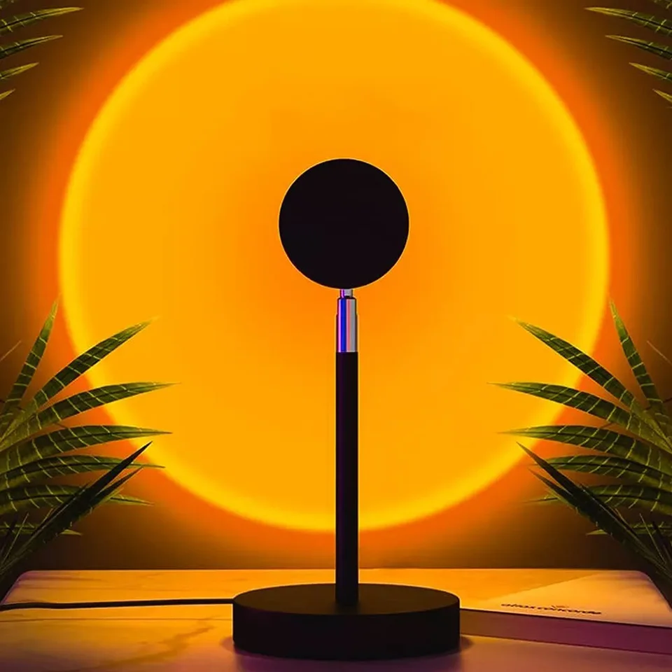16 Colors RGB Photography Sunset Lamp Led Usb Projector Night Light Remote Neon Bedroom Home Coffee Store Wall Decoration Gift