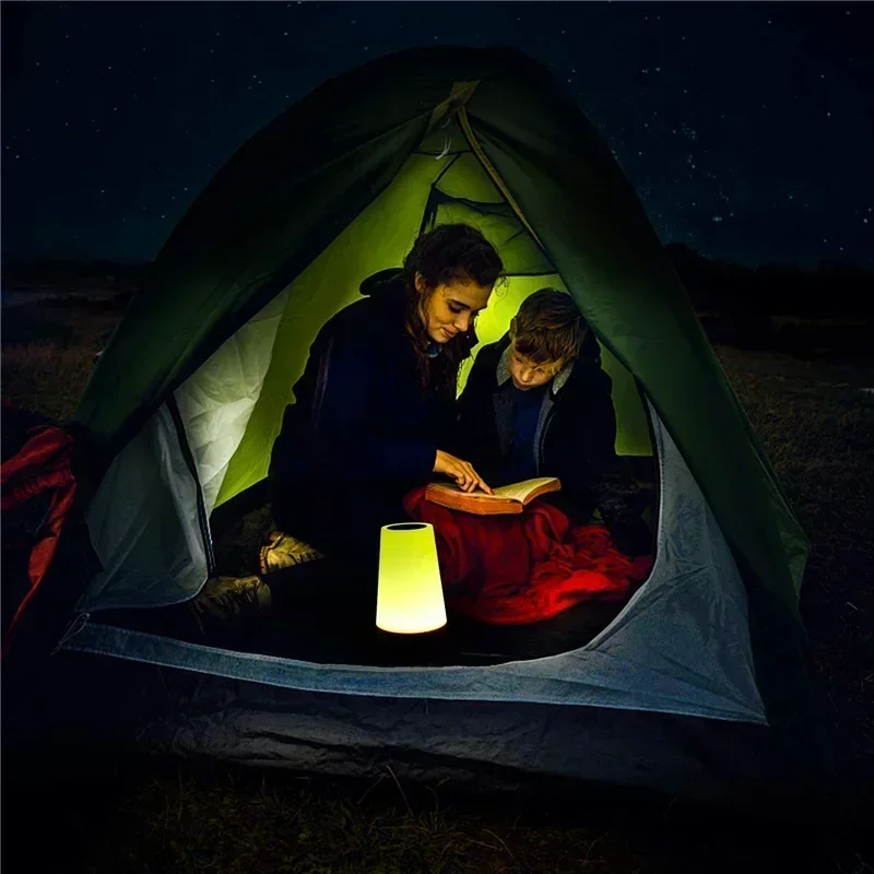 GGbingo USB Touch Control LED Night Light 13 Colors Dimmable Bedside Table Lamp with Remote for Bedroom Camping Decor