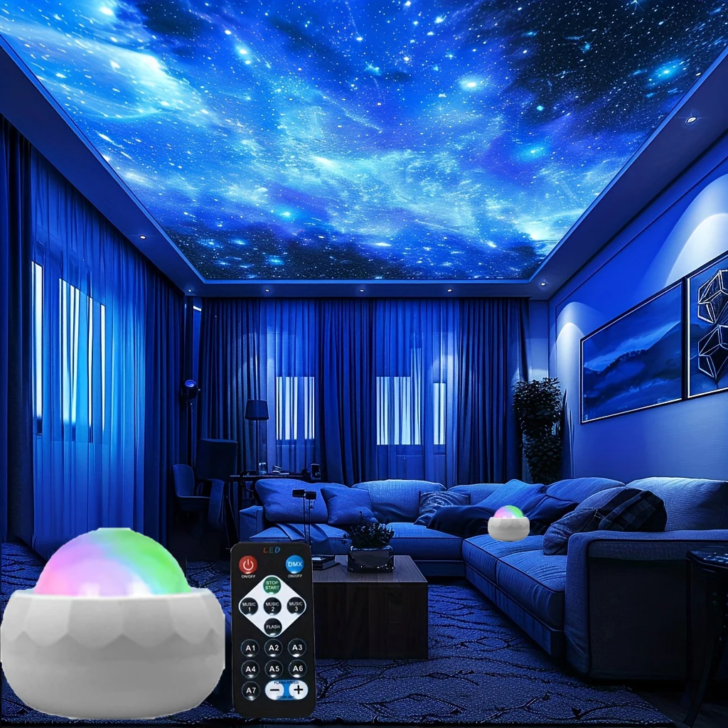 LED Galaxy Sky Projector Light Colorful Galaxy Projector Bedroom Night Light Kids Room Decoration Christmas Party Decoration USB