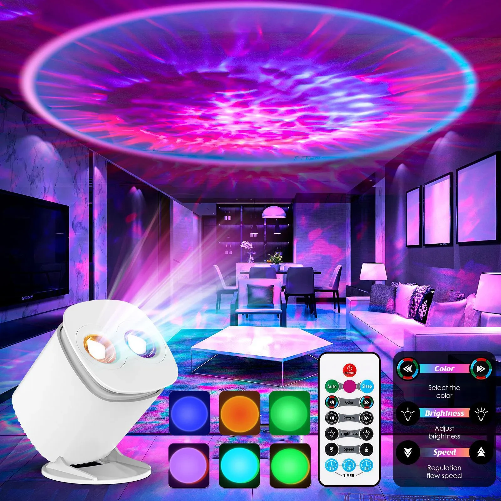 Galaxy Projector Night Light For Children 35 Modes Nebula LED Sunset Lamp Starry Sky Star Projector For Room Decoration