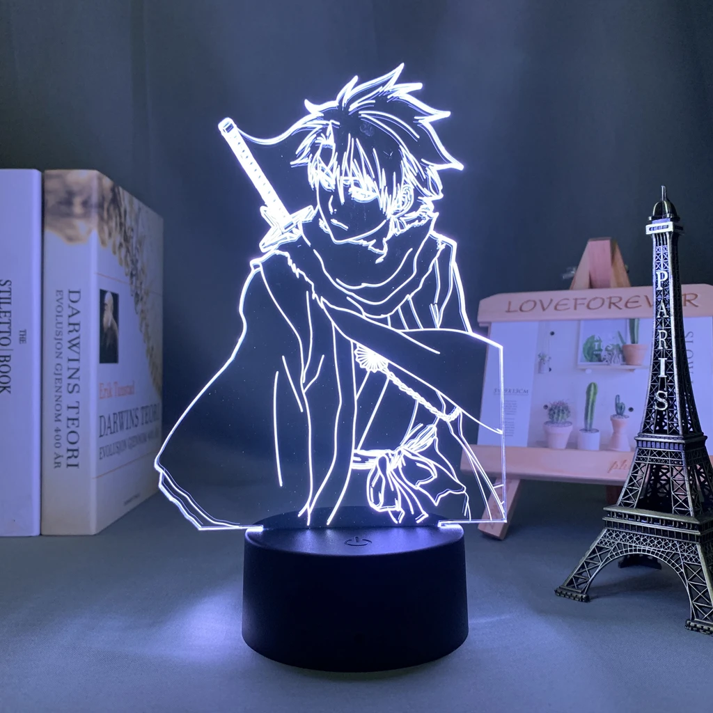 Anime Led Light Bleach Toshiro Hitsugaya for Bedroom Deco Light Brithday Gift Room Decor Manga 3d Lamp Toshiro Hitsugaya Bleach
