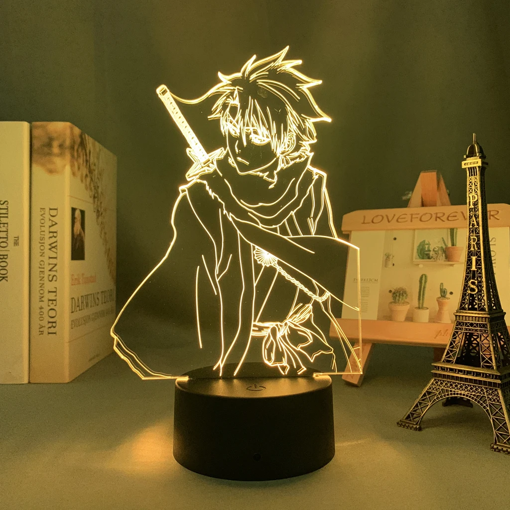 Anime Led Light Bleach Toshiro Hitsugaya for Bedroom Deco Light Brithday Gift Room Decor Manga 3d Lamp Toshiro Hitsugaya Bleach