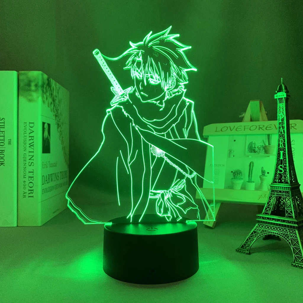 Anime Led Light Bleach Toshiro Hitsugaya for Bedroom Deco Light Brithday Gift Room Decor Manga 3d Lamp Toshiro Hitsugaya Bleach