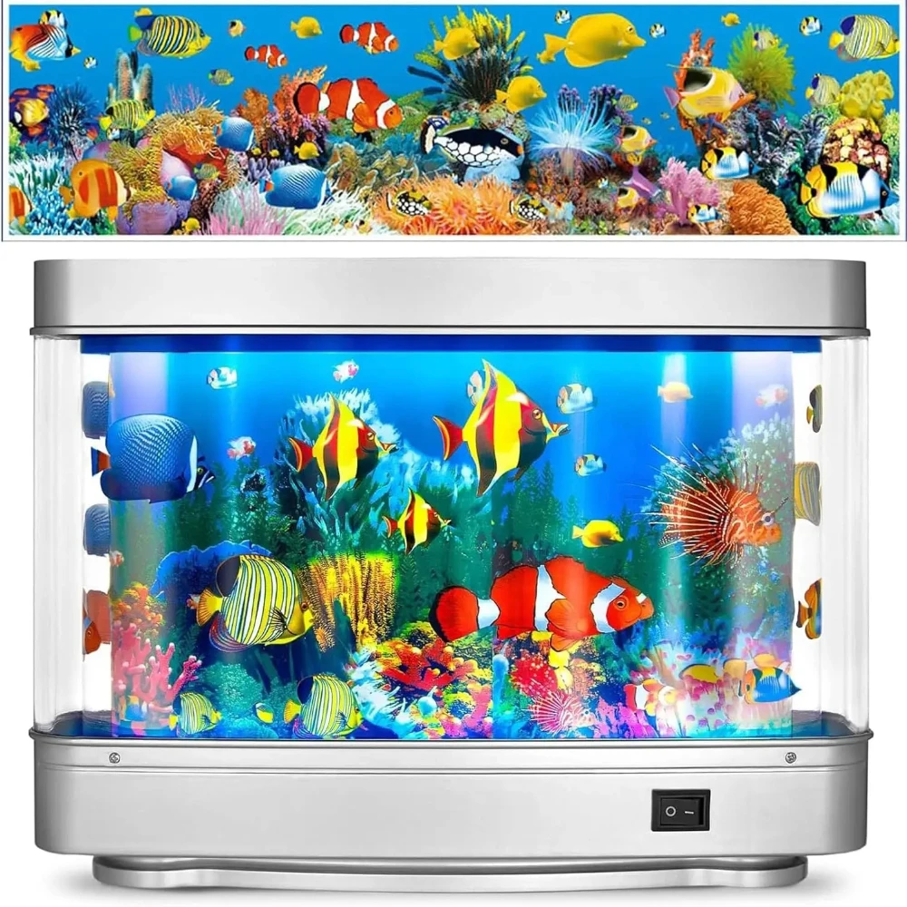 Ocean Aquarium Decorative Lamp Artificial Tropical Fish Tank Aquarium Lights Motion Lamp Night Light Virtual Moving Imitating