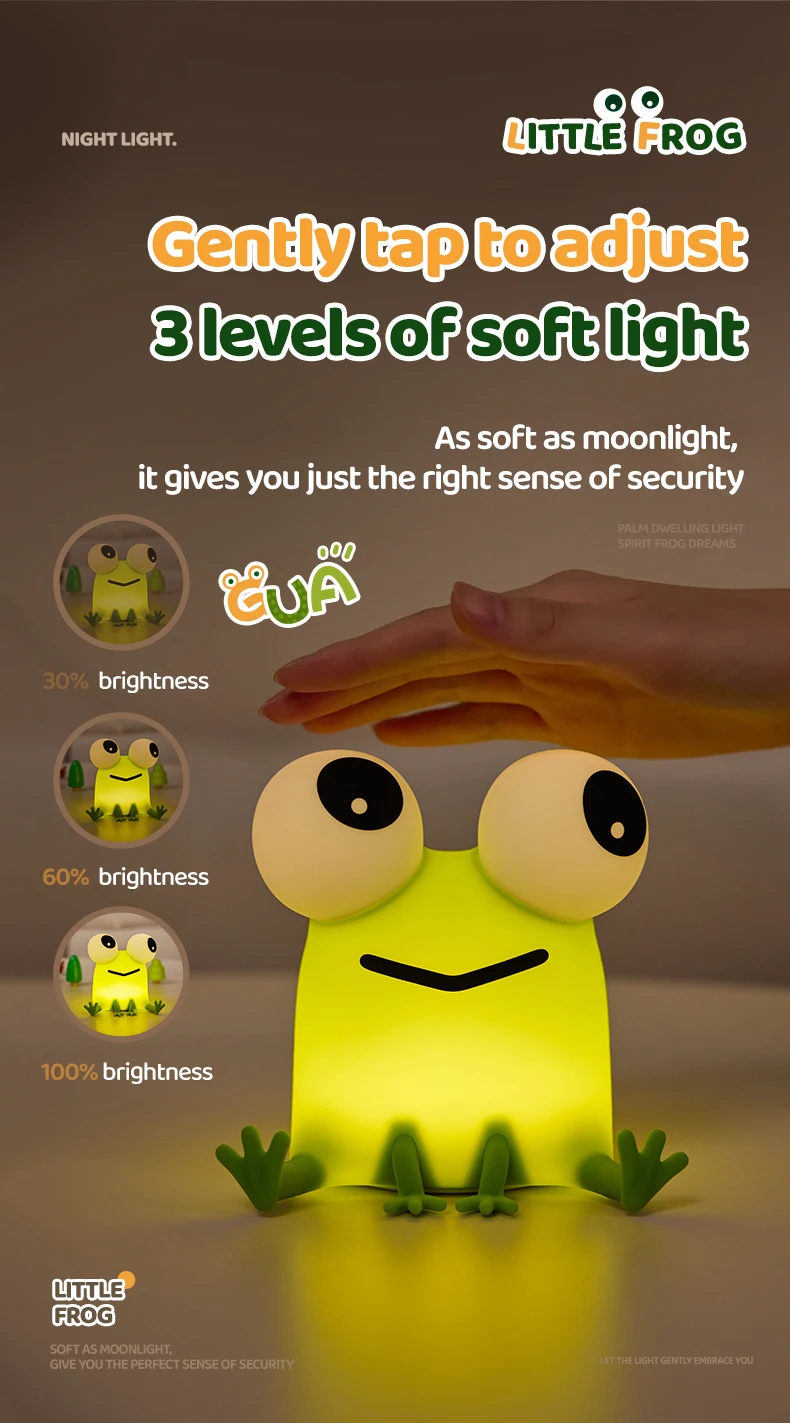 Kawaii Animal Led Table Lamp Toddler Night Light Silicone Kids Toy Gifts Bedroom Bedside Desk Room Decor Rechargeable Mood Light