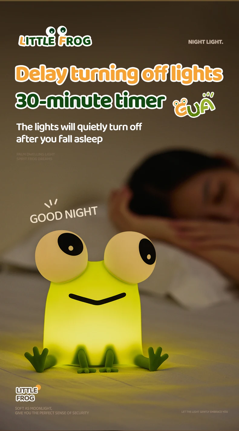 Kawaii Animal Led Table Lamp Toddler Night Light Silicone Kids Toy Gifts Bedroom Bedside Desk Room Decor Rechargeable Mood Light