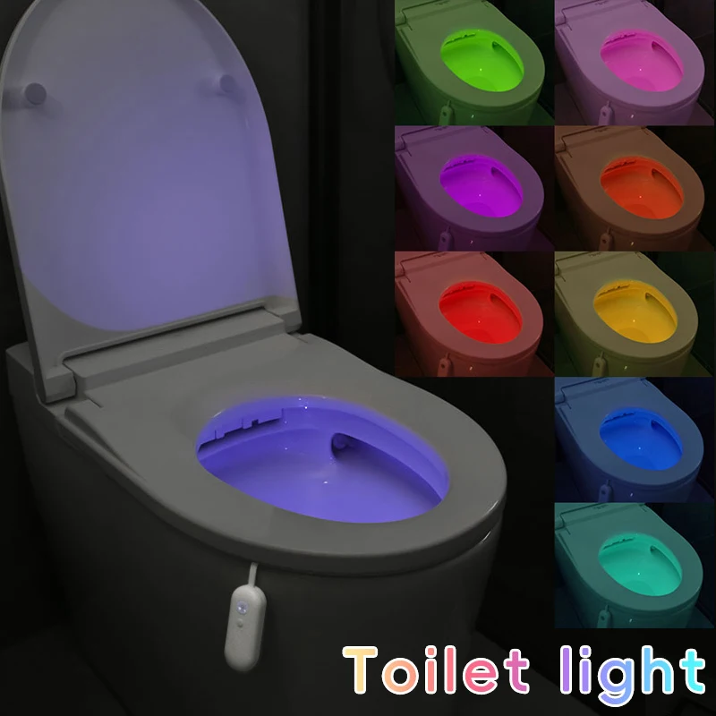 Motion Sensor Toilet Light,Auto - on/off, Multiple Colors, Waterproof,Ideal for Bathroom Use